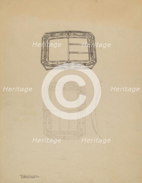 Lady's Shoe Buckle, c. 1937. Creator: Kalamian Walton.