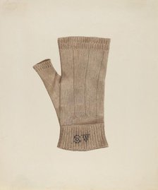 Knitted Glove, c. 1936. Creator: Elizabeth Moutal.