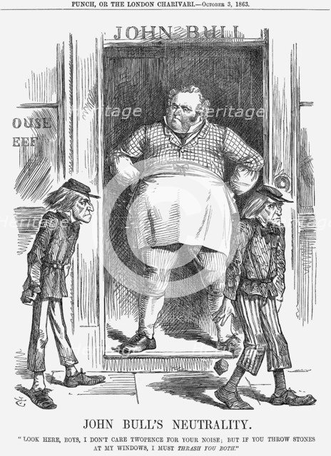'John Bull's Neutrality', 1863. Artist: John Tenniel