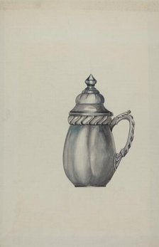 Pewter Honey Jar, c. 1937. Creator: Beulah Bradleigh.