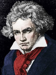 Ludwig van Beethoven (1770-1827), German composer and pianist, 19th century. Artist: Unknown.