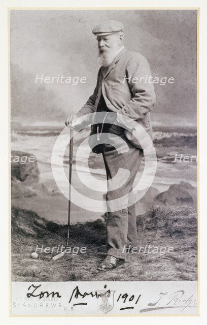 Signed photograph of Tom Morris, British, 1901. Artist: Unknown