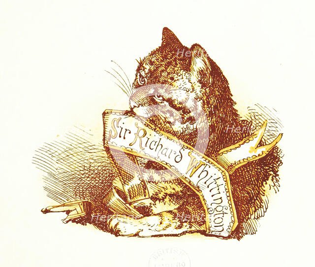 Dick Whittington's cat, 1880.  Creator: Unknown.