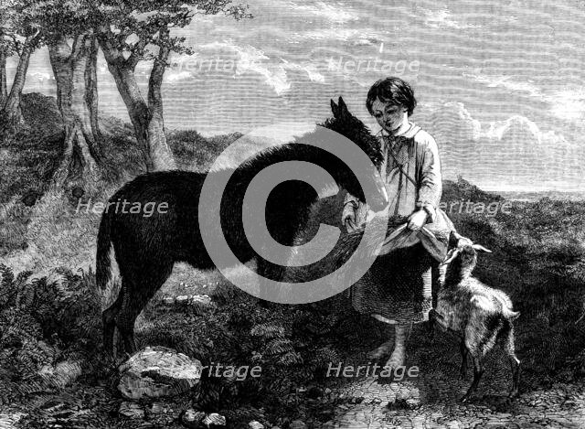 "Humble Fare" - painted by J. J. Hill, H. Bright, and Earl - from the Flatou Collection, 1858. Creator: Harvey Orrin Smith.