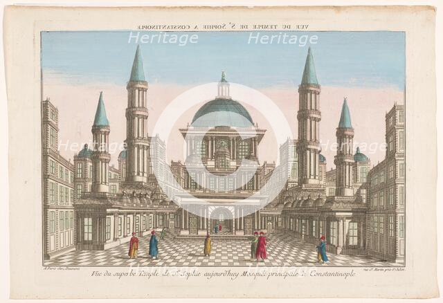 View of the Mosque Hagia Sophia in  Constantinople, 1745-1775. Creator: Anon.
