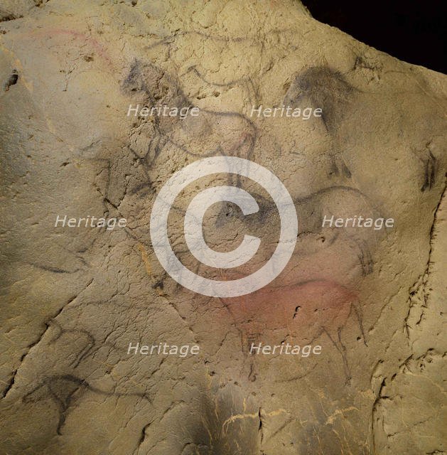 Painting in the Ekain Cave. Creator: Art of the Upper Paleolithic.
