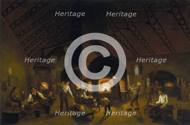 'The Falcon Glassworks', c1840. Artist: Unknown