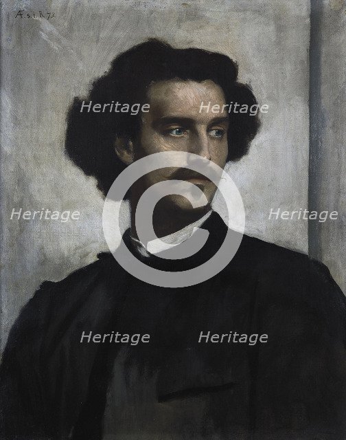 Self-Portrait, 1873. Artist: Feuerbach, Anselm (1829-1880)