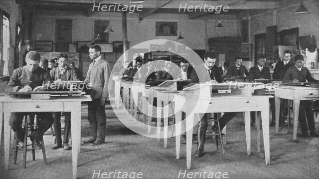 Class in mechanical drawing, 1904. Creator: Frances Benjamin Johnston.