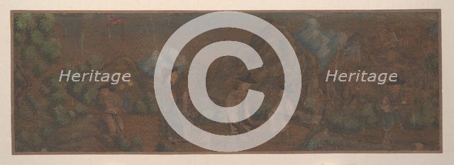 Landscape Painting of Figure in Woodland Setting. Creator: Unknown.