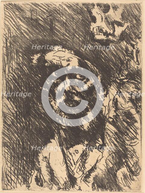 Tod und Greis (Death and the Old Man), 1921 (published 1922). Creator: Lovis Corinth.