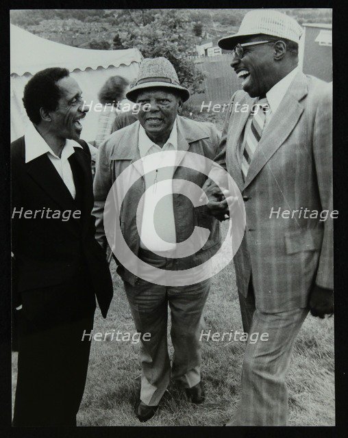 Milt Jackson, Budd Johnson and Major Holley at the Capital Radio Jazz Festival, London, 1979. Artist: Denis Williams