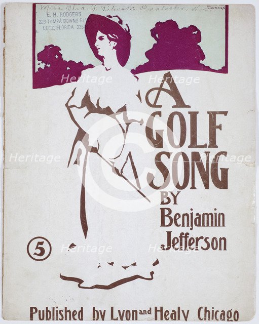 A Golf Song, sheet music cover, American, c1920s. Artist: Unknown