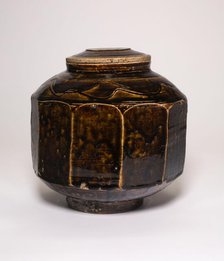 Faceted and Covered Jar, Korea, Joseon dynasty (1392-1910), 19th century. Creator: Unknown.