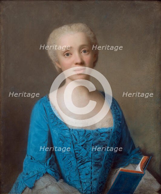 Marie-Rose de Larlan de Kercadio de Rochefort, Marquise des Nétumières, 1750. Creator: Jean-Etienne Liotard.