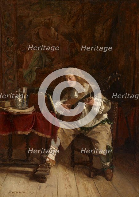 The Musician, 1859. Creator: Jean Louis Ernest Meissonier.