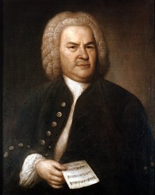 Johann Sebastian Bach (1685-1750), German composer and organist, 1746.  Artist: Elias Gottlob Haussmann
