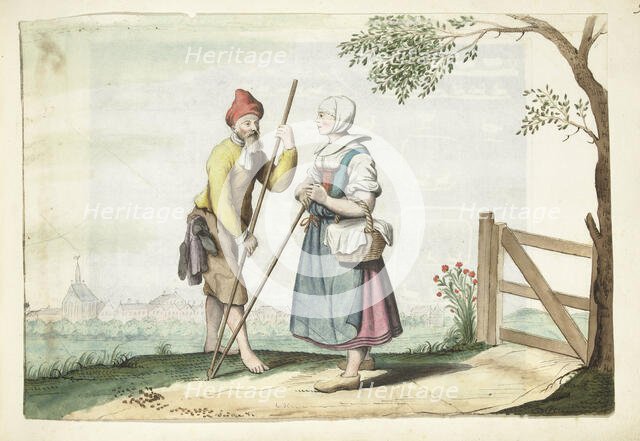 Farmer couple talking, 1654. Creator: Gesina ter Borch.