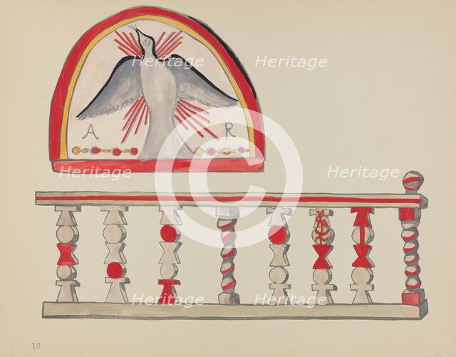 Plate 10: Holy Ghost Lunette: From Portfolio "Spanish Colonial Designs of New Mexico", 1935/1942. Creator: Unknown.