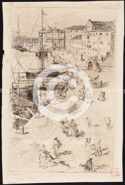 The Riva, Looking Towards the Caserna, 1880. Creator: Frank Duveneck.