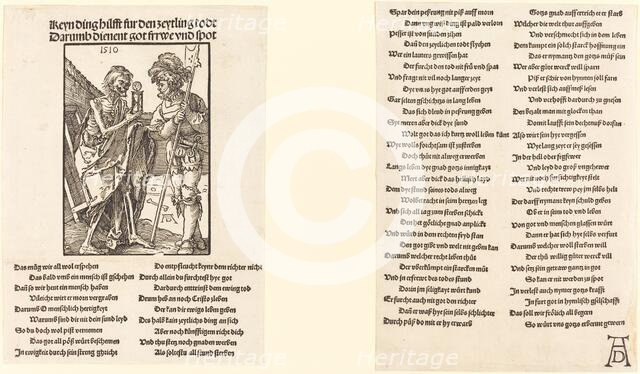 Death and the Lansquenet, 1510. Creator: Albrecht Durer.