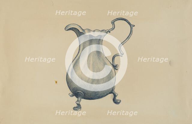 Silver Cream Pitcher, c. 1936. Creator: Margaret Stottlemeyer.