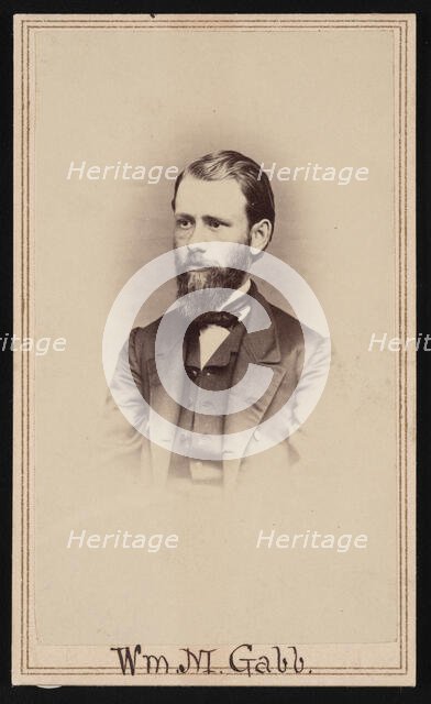 Portrait of William More Gabb (1839-1878), Before 1878. Creator: Unknown.