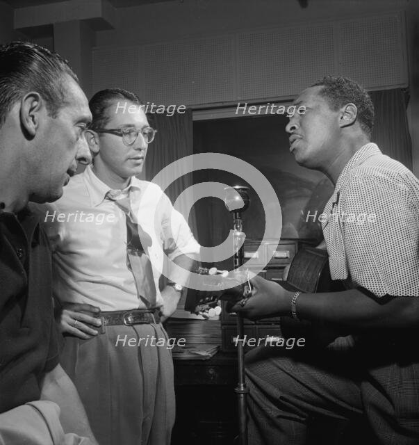 Portrait of Symphony Sid and Josh White, WHOM, New York, N.Y., 1946. Creator: William Paul Gottlieb.