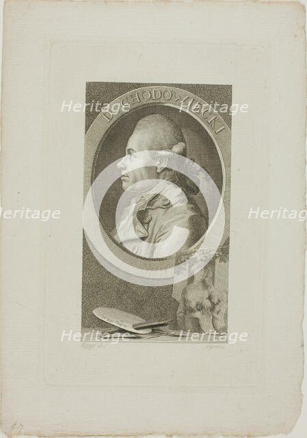 Portrait of Daniel Chodowiecki, after 1773. Creator: Christian Gottlieb Geyser.