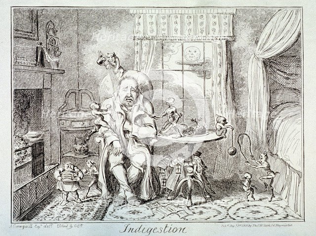 'Indigestion', 1835. Artist: George Cruikshank