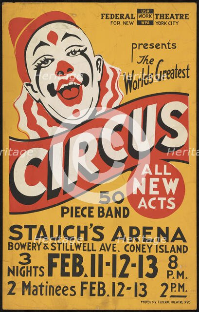 Circus, New York, [1935]. Creator: Unknown.