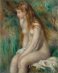 Young Girl Bathing, 1892. Creator: Pierre-Auguste Renoir.