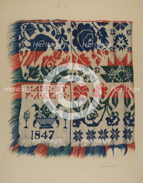 Coverlet, 1938. Creator: Alois E. Ulrich.
