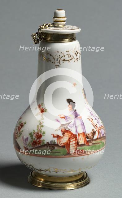 Covered Flask, c. 1720-1723. Creator: Meissen Porcelain Factory (German).