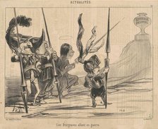 Les burgraves allant en guerre, 19th century. Creator: Honore Daumier.