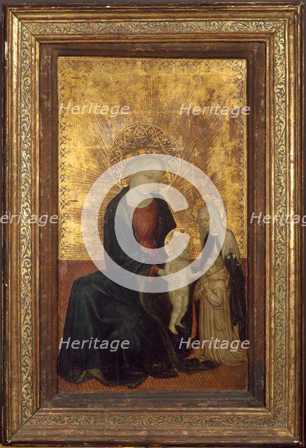 Madonna and Child with Saint Catherine of Siena and a Carthusian Donor, ca. 1411-24. Creator: Italian, Lombard (probably Pavia).