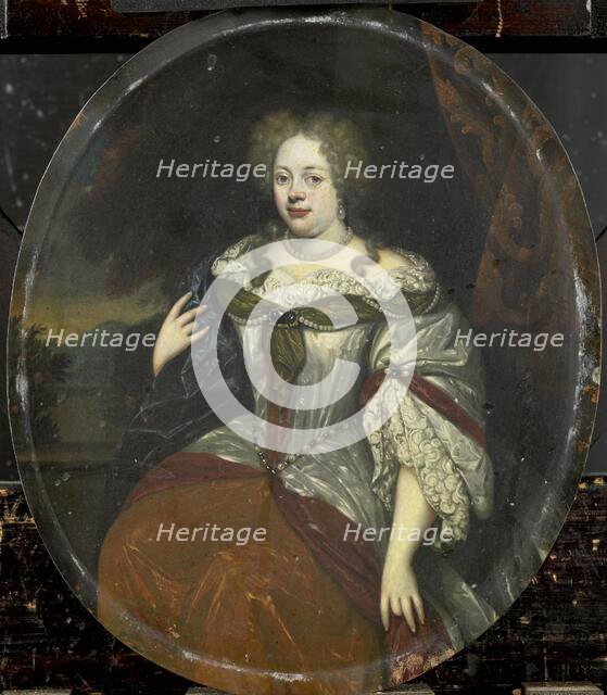 Portrait of Frouck, Baroness van Aylva, Wife of Hans Willem van Aylva after 1658, 1693-1717. Creator: Hendrik de Valk.