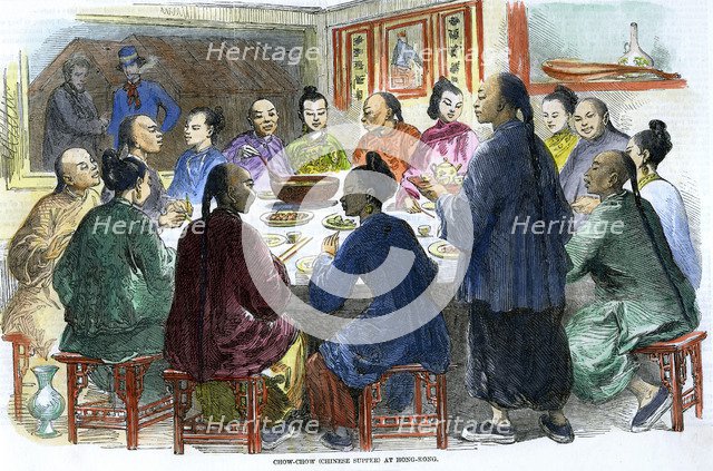 'Chow-chow (Chinese supper) at Hong Kong', c1875. Artist: Unknown