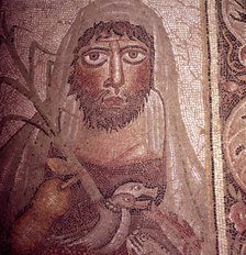 Detail of Simon on Mosaic Pavement, 5th century. Artist: Unknown.