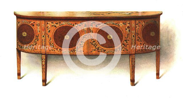 Painted Sideboard-commode, 1908. Creator: Shirley Slocombe.