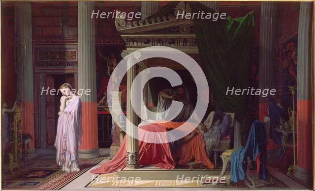 Antiochus and Stratonike, 1840. Artist: Ingres, Jean Auguste Dominique (1780-1867)
