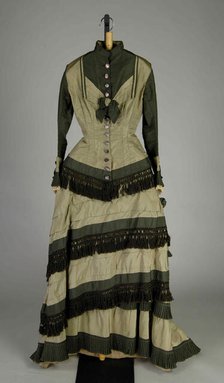 Afternoon dress, American, ca. 1880. Creator: Unknown.