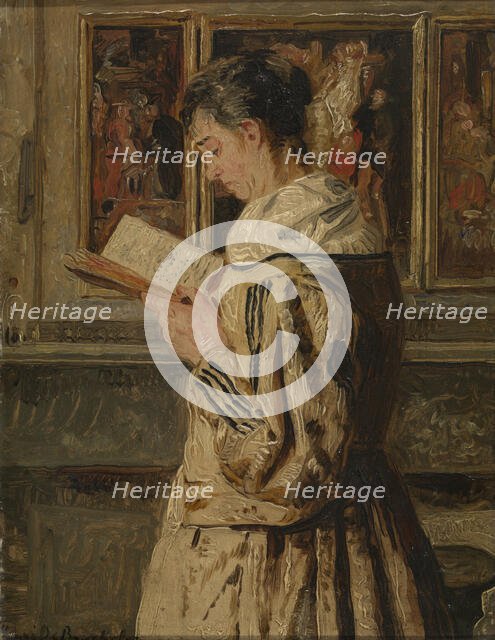 Woman Reading, 1881-1885. Creator: Henri Jean Augustin de Braekeleer.