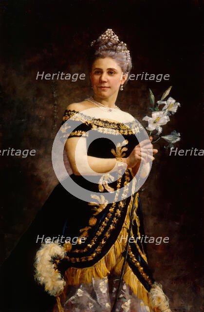 Portrait of the Opera singer Ida Basilier-Magelssen (1846-1928) as Philine in Opera..., 1887. Creator: Wiik, Maria (1853-1928).