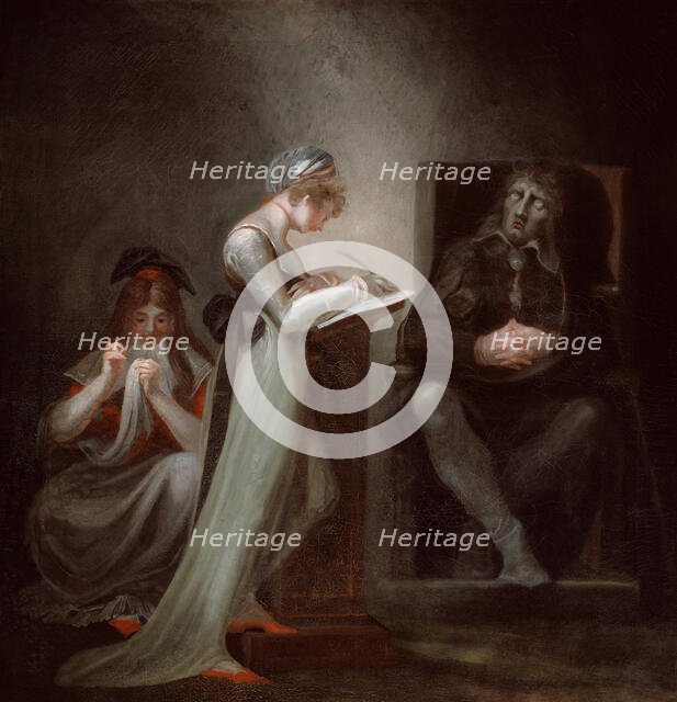 Milton Dictating to His Daughter, 1794. Creator: Henry Fuseli.