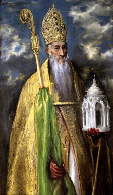St. Augustine (354-430), oil painting by El Greco.