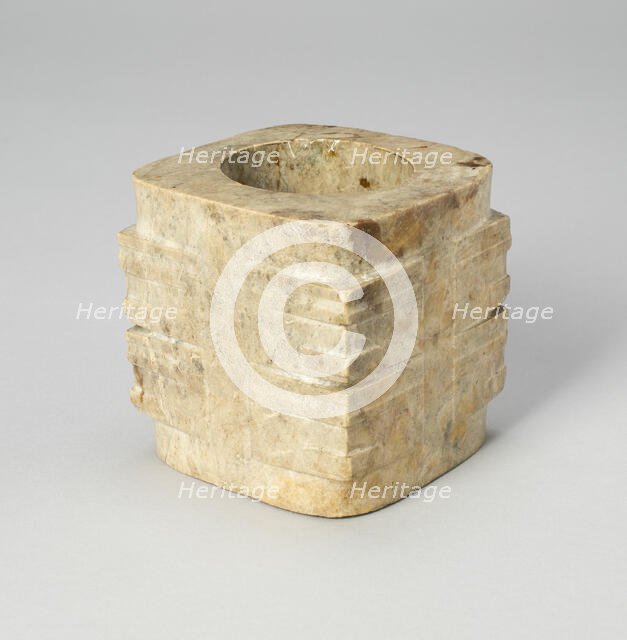 Cong, Neolithic period ( ca.8000-2000 BC ), Liangzhu Culture, ca. 3000-2000 B.C. Creator: Unknown.