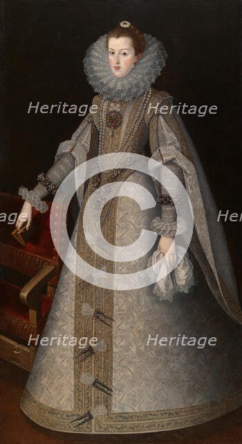 Queen Margaret of Spain, c. 1610. Creator: Andrés López Polanco.