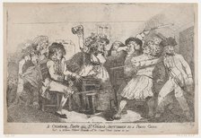 A Cribbage Party in St. Giles's Disturbed By A Press Gang, October 26, 1787., October 26, 1787. Creator: Thomas Rowlandson.