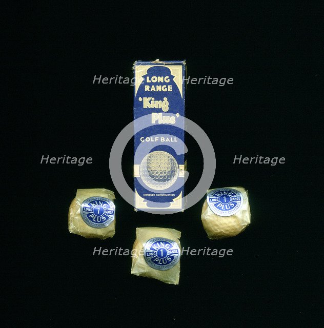 Golf balls and box, American, c1910s. Artist: Unknown